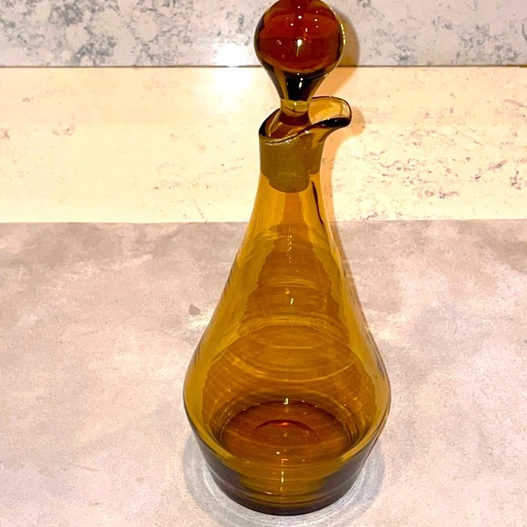 Scandinavian Hand Blown MCM Decanter Pitcher & Stopper Excellent Condition - Picture 2 of 11